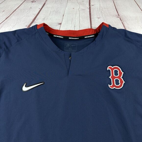 Nike Baseball Boston Red Sox Short Sleeve Batting Cage Warm Up Shirt Size XXL - Picture 1 of 11